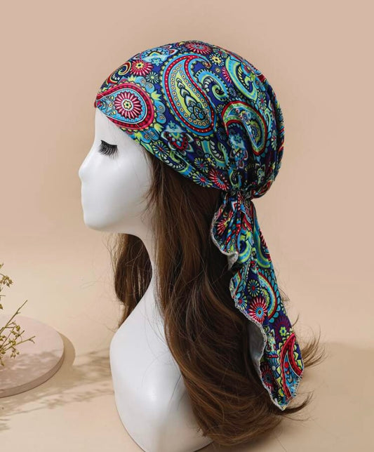 Colorful Paisley Headscarf