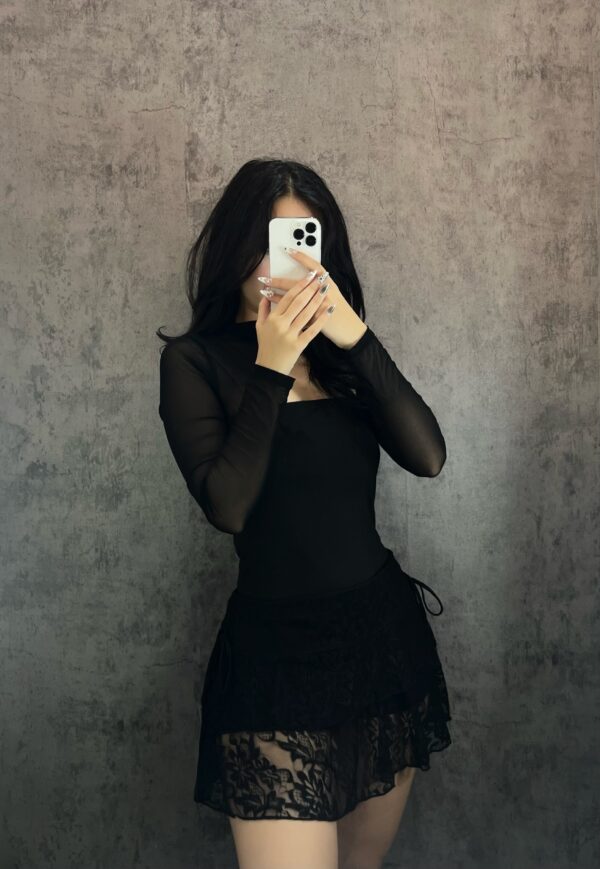 Lace Black Skirt (with built in shorts)