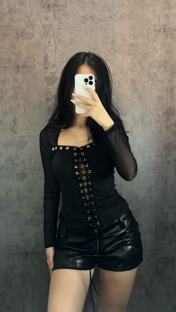 tie front corset  top