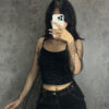 Black beaded top
