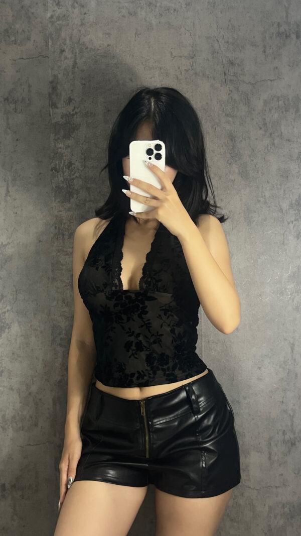 Velvet Floral Top